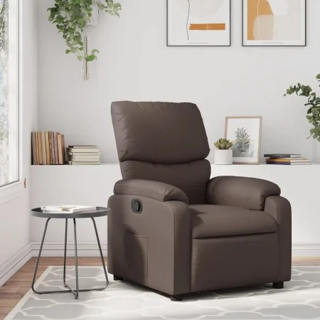 Sillón reclinable de cuero sintético marrón by , Armchairs - Ref: Foro24-373436, Price: 247,82 €, Discount: %