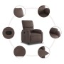 Sillón reclinable de cuero sintético marrón de , Sillones - Ref: Foro24-373436, Precio: 252,50 €, Descuento: %