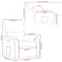 Sillón reclinable de cuero sintético marrón de , Sillones - Ref: Foro24-373436, Precio: 252,50 €, Descuento: %