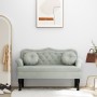 Banco con cojines terciopelo gris claro 120,5x65x75 cm de , Bancos - Ref: Foro24-372140, Precio: 198,60 €, Descuento: %