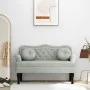 Banco con cojines terciopelo gris claro 120,5x65x75 cm by , Banks - Ref: Foro24-372140, Price: 193,93 €, Discount: %