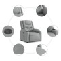 Sillón reclinable elevable de tela gris claro en Sillones | Comprar online en Foru.es
