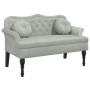 Banco con cojines terciopelo gris claro 120,5x65x75 cm de , Bancos - Ref: Foro24-372140, Precio: 198,60 €, Descuento: %