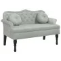Bank mit hellgrauen Samtkissen 120,5x65x75 cm von , Banken - Ref: Foro24-372140, Preis: 193,93 €, Rabatt: %