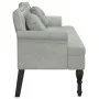Banco con cojines terciopelo gris claro 120,5x65x75 cm by , Banks - Ref: Foro24-372140, Price: 193,93 €, Discount: %