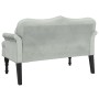 Banco con cojines terciopelo gris claro 120,5x65x75 cm de , Bancos - Ref: Foro24-372140, Precio: 198,60 €, Descuento: %