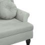 Banco con cojines terciopelo gris claro 120,5x65x75 cm de , Bancos - Ref: Foro24-372140, Precio: 198,60 €, Descuento: %