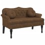 Banco con cojines ante sintético marrón 120,5x65x75 cm de , Bancos - Ref: Foro24-372149, Precio: 219,11 €, Descuento: %