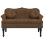 Banco con cojines ante sintético marrón 120,5x65x75 cm de , Bancos - Ref: Foro24-372149, Precio: 219,11 €, Descuento: %
