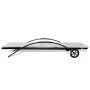 Sun lounger with cushion and black synthetic rattan wheels by vidaXL, Loungers - Ref: Foro24-42495, Price: 174,71 €, Discount: %