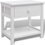 Mesita de noche de madera blanca de vidaXL, Mesitas de noche - Ref: Foro24-242870, Precio: 52,14 €, Descuento: %