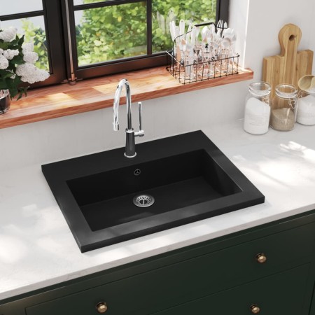 Lavabo de granito negro 600x450x120 mm de vidaXL, Lavabos - Ref: Foro24-142962, Precio: 123,07 €, Descuento: %