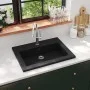 Lavabo de granito negro 600x450x120 mm de vidaXL, Lavabos - Ref: Foro24-142962, Precio: 109,19 €, Descuento: %
