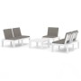 Set de muebles de jardín 4 piezas con cojines plástico blanco de , Conjuntos de jardín - Ref: Foro24-3059835, Precio: 340,60 ...