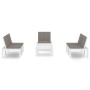 Set de muebles de jardín 4 piezas con cojines plástico blanco de , Conjuntos de jardín - Ref: Foro24-3059835, Precio: 340,60 ...
