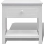 Mesita de noche de madera blanca de vidaXL, Mesitas de noche - Ref: Foro24-242870, Precio: 52,14 €, Descuento: %