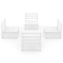 Set de salón de jardín de 4 piezas blanco madera maciza pino de , Conjuntos de jardín - Ref: Foro24-3075260, Precio: 256,00 €...