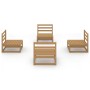Muebles de jardín 4 pzas y cojines marrón miel madera pino de , Conjuntos de jardín - Ref: Foro24-3075262, Precio: 257,05 €, ...