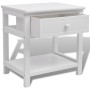 Mesita de noche de madera blanca de vidaXL, Mesitas de noche - Ref: Foro24-242870, Precio: 52,14 €, Descuento: %