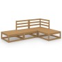 Muebles de jardín 4 piezas marrón miel madera maciza de pino de , Conjuntos de jardín - Ref: Foro24-3075477, Precio: 275,11 €...