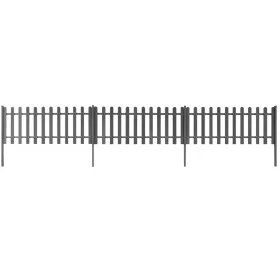 Garden fence with 3 WPC posts 600x60 cm pieces by vidaXL, fenced with pickets - Ref: Foro24-42826, Price: 304,99 €, Discount: %