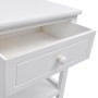 Mesita de noche de madera blanca de vidaXL, Mesitas de noche - Ref: Foro24-242870, Precio: 52,14 €, Descuento: %