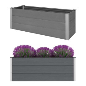 Arriate de WPC gris 150x50x54 cm de vidaXL, Maceteros y jardineras - Ref: Foro24-43607, Precio: 299,81 €, Descuento: %