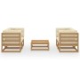 Juego de muebles de jardín 5 pzas y cojines madera pino maciza de , Conjuntos de jardín - Ref: Foro24-3076307, Precio: 570,70...