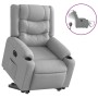Sillón eléctrico reclinable elevable de tela gris claro en Sillones | Comprar online en Foru.es