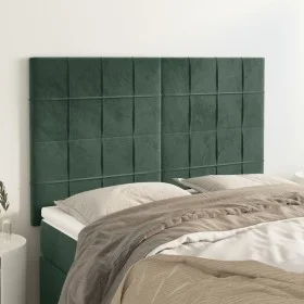 Headboards 4 units dark green velvet 72x5x78/88 cm by , Headboards and footboards - Ref: Foro24-3116383, Price: 112,64 €, Dis...