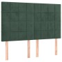 Cabeceros 4 unidades terciopelo verde oscuro 72x5x78/88 cm de , Cabeceros y pies de cama - Ref: Foro24-3116383, Precio: 94,89...