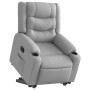 Sillón eléctrico reclinable elevable de tela gris claro en Sillones | Comprar online en Foru.es