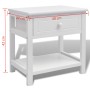 Mesita de noche de madera blanca de vidaXL, Mesitas de noche - Ref: Foro24-242870, Precio: 52,14 €, Descuento: %