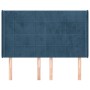 Cabecero con orejas de terciopelo azul oscuro 147x16x118/128 cm de , Cabeceros y pies de cama - Ref: Foro24-3119632, Precio: ...