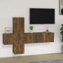Set de muebles de TV 3 pzas madera contrachapada roble ahumado de , Muebles TV - Ref: Foro24-3120227, Precio: 106,89 €, Descu...
