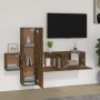 Set de muebles de TV 3 pzas madera contrachapada roble ahumado de , Muebles TV - Ref: Foro24-3120227, Precio: 106,89 €, Descu...