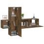Set de muebles de TV 3 pzas madera contrachapada roble ahumado de , Muebles TV - Ref: Foro24-3120227, Precio: 106,89 €, Descu...