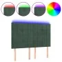 Headboard with LED lights dark green velvet 144x5x118/128 cm by , Headboards and footboards - Ref: Foro24-3122475, Price: 117...