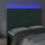 Headboard with LED lights dark green velvet 144x5x118/128 cm by , Headboards and footboards - Ref: Foro24-3122475, Price: 117...