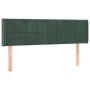 Cabecero con LED de terciopelo verde oscuro 147x16x78/88 cm de , Cabeceros y pies de cama - Ref: Foro24-3123287, Precio: 69,8...