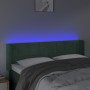 Cabecero con LED de terciopelo verde oscuro 147x16x78/88 cm de , Cabeceros y pies de cama - Ref: Foro24-3123287, Precio: 69,8...