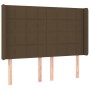 Cabecero con LED de tela marrón oscuro 147x16x118/128 cm de , Cabeceros y pies de cama - Ref: Foro24-3124049, Precio: 125,57 ...