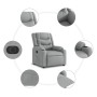 Sillón eléctrico reclinable elevable de tela gris claro en Sillones | Comprar online en Foru.es