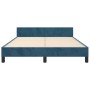 Estructura cama con cabecero terciopelo azul oscuro 140x200 cm de , Camas y somieres - Ref: Foro24-3125761, Precio: 190,28 €,...
