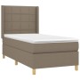 Cama box spring con colchón tela gris taupe 90x200 cm de , Camas y somieres - Ref: Foro24-3131965, Precio: 374,16 €, Descuent...