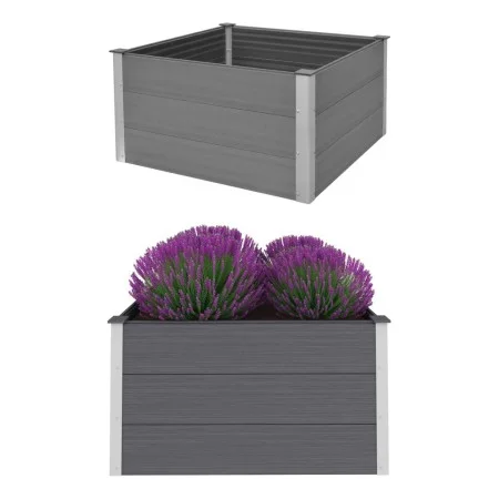 Arriate de WPC gris 100x100x54 cm de vidaXL, Maceteros y jardineras - Ref: Foro24-43605, Precio: 205,75 €, Descuento: %