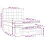 Cama box spring con colchón terciopelo azul oscuro 140x190 cm de , Camas y somieres - Ref: Foro24-3137843, Precio: 487,18 €, ...