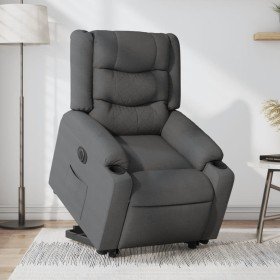 Sillón eléctrico reclinable elevable de tela gris oscuro en Sillones | Comprar online en Foru.es
