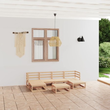 Juego de muebles de jardín 7 piezas madera maciza de pino de , Conjuntos de jardín - Ref: Foro24-3076069, Precio: 410,08 €, D...