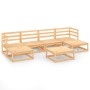 Juego de muebles de jardín 7 piezas madera maciza de pino de , Conjuntos de jardín - Ref: Foro24-3076069, Precio: 410,08 €, D...